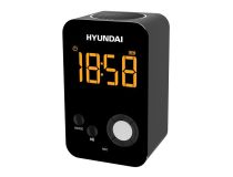 Радиобудильник Hyundai H-RCL300 черный LCD подсв:оранжевая часы:цифровые FM