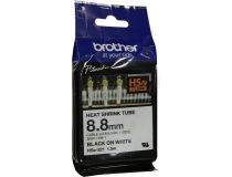 Brother HSe-221 термоусадочная трубка (8.8мм x 1.5м, Black on White)