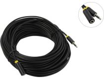 Greenconnect GCR-STM1114-20.0m Кабель удлинительный Jack3.5-F--  Jack3.5-M 20м
