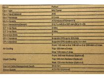 Miditower Aerocool Python-G-BK-v1 ATX без БП, с окном