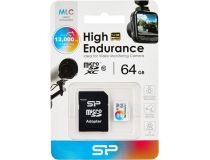 Silicon Power SP064GBSTXIU3V10SP microSDXC Memory Card 64Gb Class10 + microSD-- SD Adapter