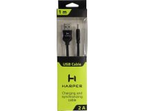 HARPER BRCH-710 Black Кабель USB AM-- USB-C 1м