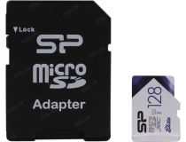 Silicon Power SP128GBSTXBU1V21SP microSDXC Memory Card 128Gb UHS-I U1 + microSD-- SD Adapter