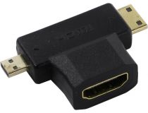 Переходник HDMI F - miniHDMI M + microHDMI M