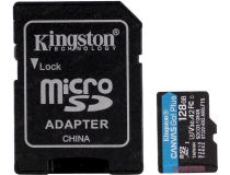 Kingston SDCG3/128GB microSDXC Memory Card 128Gb A2 V30 UHS-I U3 + microSD-- SD Adapter