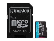 Kingston SDCG3/128GB microSDXC Memory Card 128Gb A2 V30 UHS-I U3 + microSD-- SD Adapter