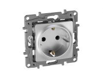 Legrand 672422 Розетка 2К+З шт АЛЮ ETIKA