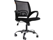  7054947 Офисное кресло Chairman 696 TW чёрный хром (спинка черная сетка, сиденье чёрная ткань)