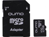 Qumo QM128GMICSDXC10U3 microSDXC 128Gb Class10 UHS-I U3 + microSD-- SD Adapter