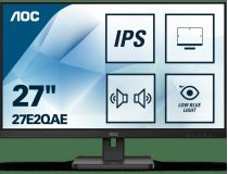 27   ЖК монитор AOC 27E2QAE(/30) Black (LCD, 1920x1080, D-Sub, HDMI, DP)