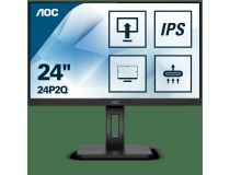 23.8 ЖК монитор AOC 24P2Q Black с поворотом экрана (LCD, 1920x1080, D-sub, DVI, HDMI, DP, USB3.2 Hub)