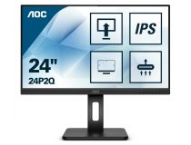 23.8 ЖК монитор AOC 24P2Q Black с поворотом экрана (LCD, 1920x1080, D-sub, DVI, HDMI, DP, USB3.2 Hub)