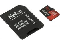 Netac NT02P500PRO-256G-R microSDXC Memory Card 256Gb A1 V30 UHS-I U1 + microSD-- SD Adapter