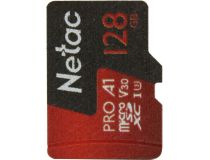 Netac NT02P500PRO-128G-S microSDXC Memory Card 128Gb A1 V30 UHS-I U1