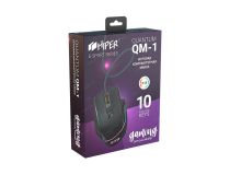 HIPER Gaming Mouse Quantum Q-M1 Black (RTL) USB 15btn+Roll