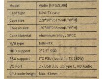 Minitower GameMax S106 Black  FlexATX 180W