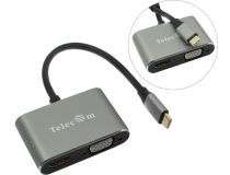 Telecom TUC050 Кабель-адаптер USB-C -  HDMI(F)+VGA(F)