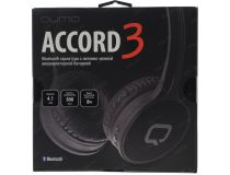 Наушники с микрофоном QUMO Accord 3 Black (Bluetooth, с регулятором громкости)