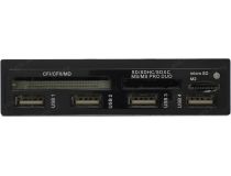 Ginzzu GR-137UB 3.5 Internal USB CF/SDXC/microSD/MS(/Pro/Duo/M2) Reader/Writer+4portUSB