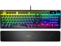 Клавиатура STEELSERIES Apex 7 Red Switch, USB, c подставкой для запястий, черный