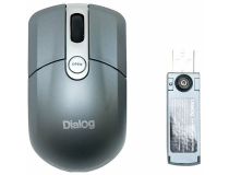  NEW  MROC-10U Dialog Pointer - RF 2.4G опт. мышь, 3 кнопки + ролик, USB, черная