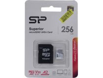 Silicon Power SP256GBSTXDA2V20SP microSDXC Memory Card 256Gb UHS-I U3 V30 A2 + microSD-- SD Adapter