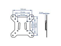 Kromax VEGA-3 Black  фиксированный кронштейн (VESA50-100, 20кг)
