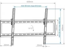 ArmMedia STEEL-2 Black наклонный кронштейн (VESA 50-600x400, 32-90 , 40кг)