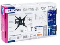 Kromax OPTIMA-408 Black Наклонно-поворотный кронштейн (VESA100-400, 22-65 , 30кг)