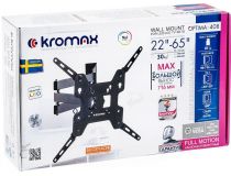 Kromax OPTIMA-408 Black Наклонно-поворотный кронштейн (VESA100-400, 22-65 , 30кг)