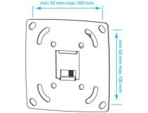 Kromax OPTIMA-100 Black фиксированный кронштейн (VESA50-100, 25кг)