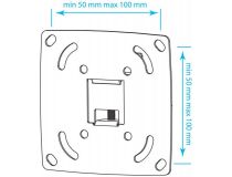 Kromax OPTIMA-100 Black фиксированный кронштейн (VESA50-100, 25кг)