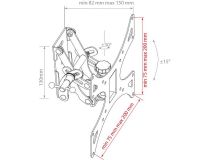 ArmMedia LCD-301 Black наклонно-поворотный кронштейн (VESA50/200, 30кг)