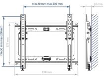 Kromax IDEAL-6W White наклонный кронштейн(VESA50-200, 35кг)