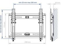 Kromax IDEAL-6W White наклонный кронштейн(VESA50-200, 35кг)