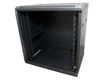 5bites TC6401-12B Шкаф настенный телекоммуникационный, чёрный 12U 600x450, дверь стекло-металл