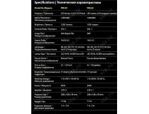 Cactus CS-PRE.09B.WVGA (LCD, 1200 люмен, 350:1, 1280x800, D-Sub, HDMI, USB, ПДУ, SD)