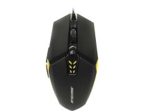 JETACCESS Optical Mouse OM-U58 Black-Yellow  (RTL) USB 6btn+Roll