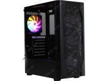 Miditower 1STPLAYER DK D4 D4-BK-4G6 Black ATX без БП, с окном