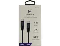 HARPER BRCH-770 Black Кабель USB2.0-C M -- USB2.0-C M 1м