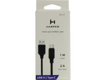 HARPER BCH-721 Black Кабель USB2.0 AM-- USB-C 1м
