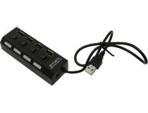 Smartbuy SBHA-7204-B 4-port USB2.0 Hub с выключателями