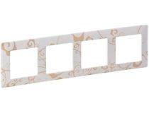 Legrand 754104 VLN-l Ампир БЕЛ Рамка 4-пост