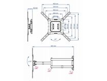 Kromax DIX-18 Black Универсальное поворотное крепление (VESA100-400, 40кг)