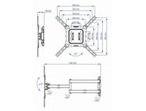 Kromax DIX-18 Black Универсальное поворотное крепление (VESA100-400, 40кг)