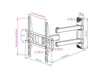 Kromax PIXIS-XS Black Универсальное поворотное крепление (VESA50-300, 30кг)