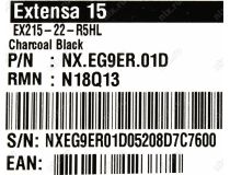 Acer Extensa EX215-22-R5HL NX.EG9ER.01D  Ryzen 5 3500U/4/1Tb/WiFi/BT/noOS/15.6 /1.83 кг