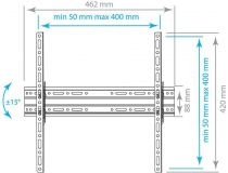 ArmMedia PLASMA-4 Black, наклонный кронштейн (VESA50-400, 55кг)