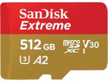 SanDisk Extreme SDSQXA1-512G-GN6MA microSDXC Memory Card 512Gb UHS-I U3 V30