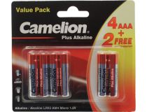 Camelion 4+2LR03-BP, Size AAA , 1.5V, щелочной (alkaline) уп. 6 шт 